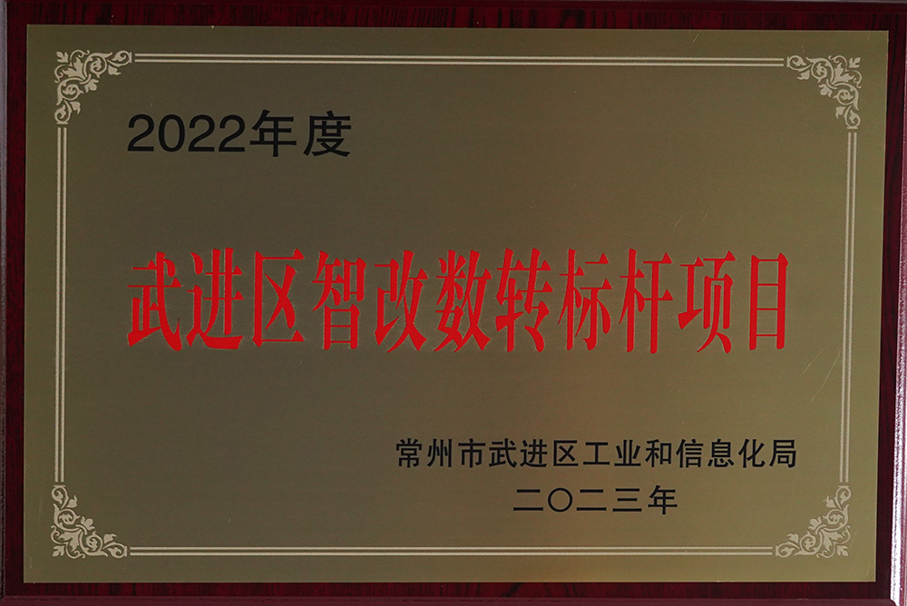 2022年度武進(jìn)區(qū)智改數(shù)轉(zhuǎn)標(biāo)桿企業(yè)